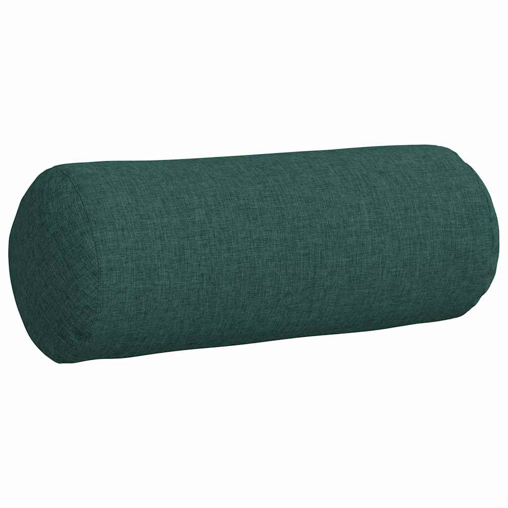 Bolster Kussens 2 pcs Donkergroen Ø 15 x 40 cm Stof
