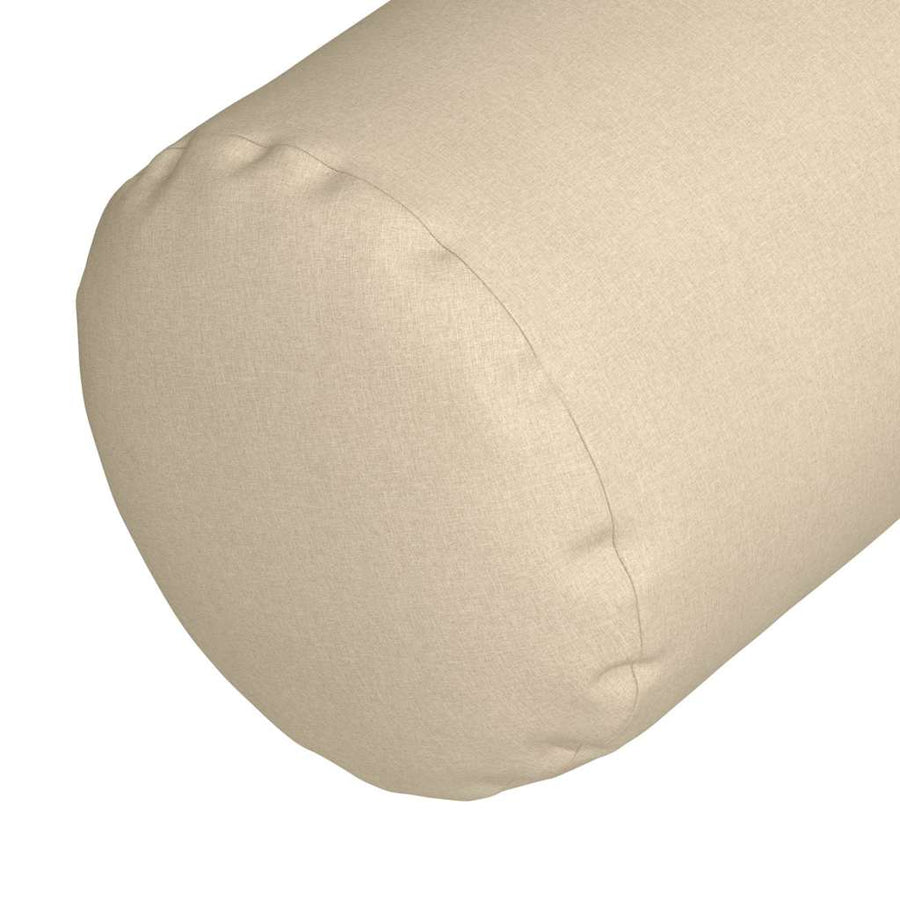 Bolster Kussens 2 pcs Crème Ø 15 x 40 cm Stof