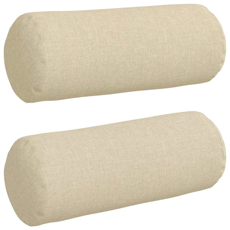 Bolster Kussens 2 pcs Crème Ø 15 x 40 cm Stof