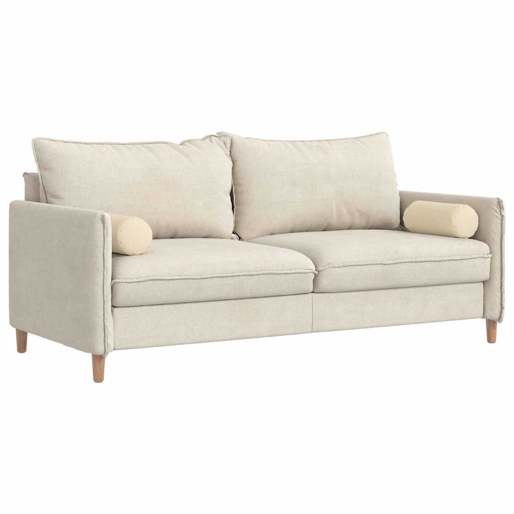 Bolster Kussens 2 pcs Crème Ø 15 x 40 cm Stof