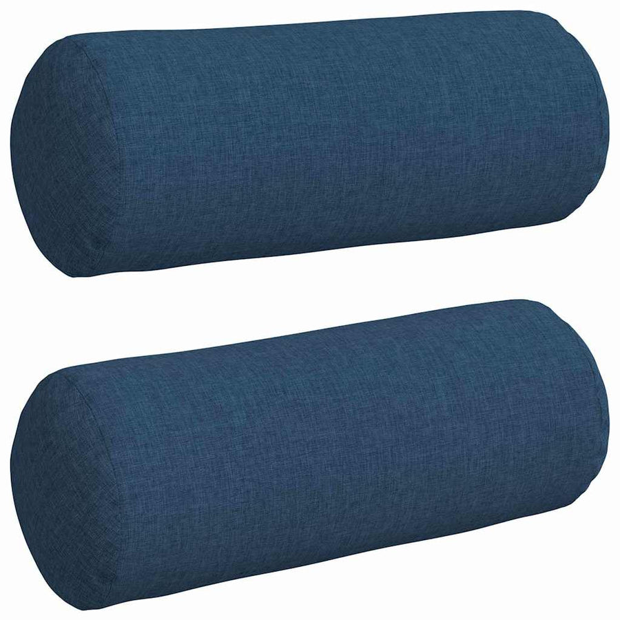Bolster Kussens 2 pcs Blauw Ø 15 x 40 cm Stof