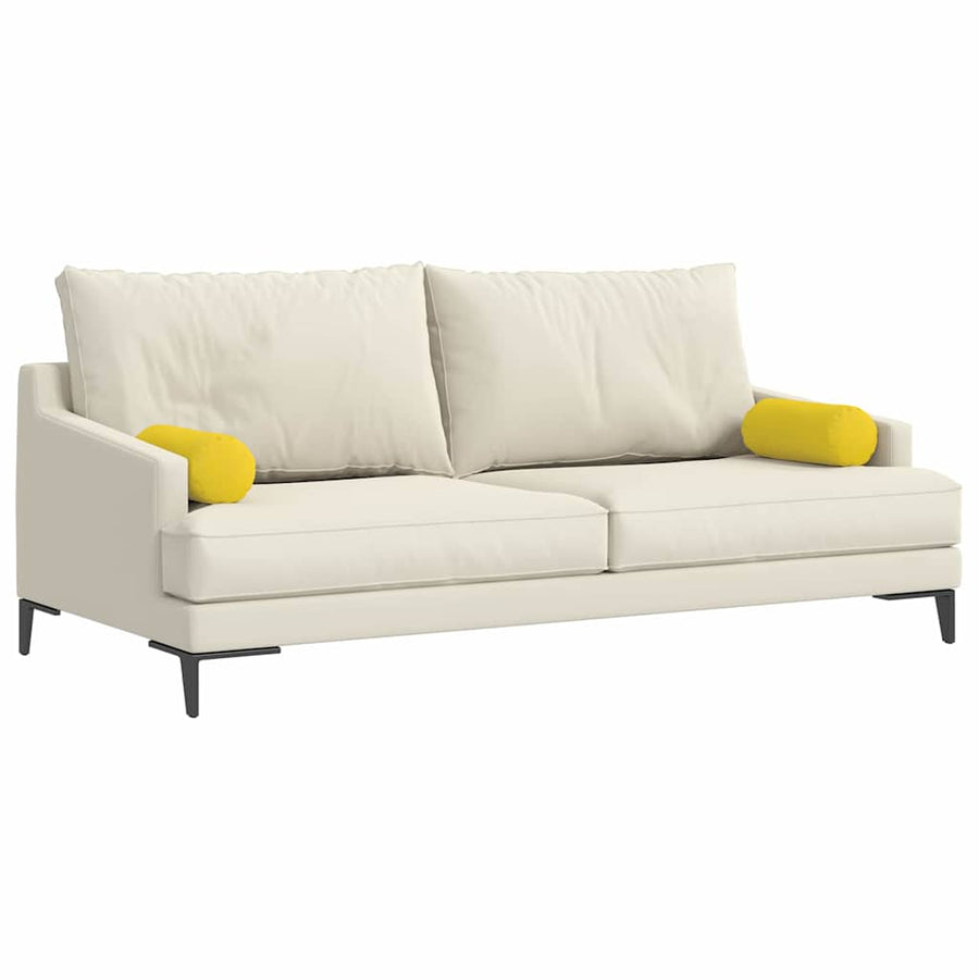 Bolster Kussens 2 pcs Lichtgeel Ø 15 x 40 cm Stof