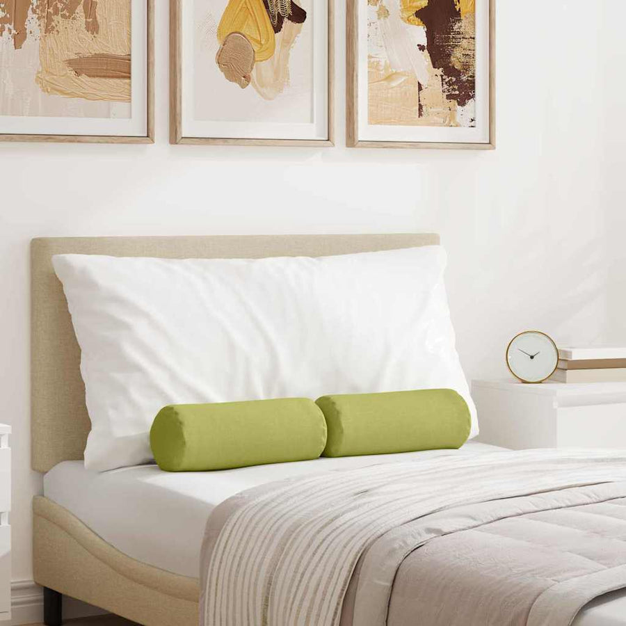 Bolster Kussens 2 pcs Lichtgroen Ø 15 x 40 cm Stof