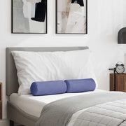 Bolster kussen 2 stuks jeans blauw Ø15x40 cm stof