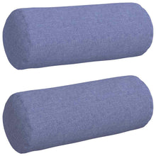 Bolster Kussens 2 pcs Jeans Blauw Ø 15 x 40 cm Stof