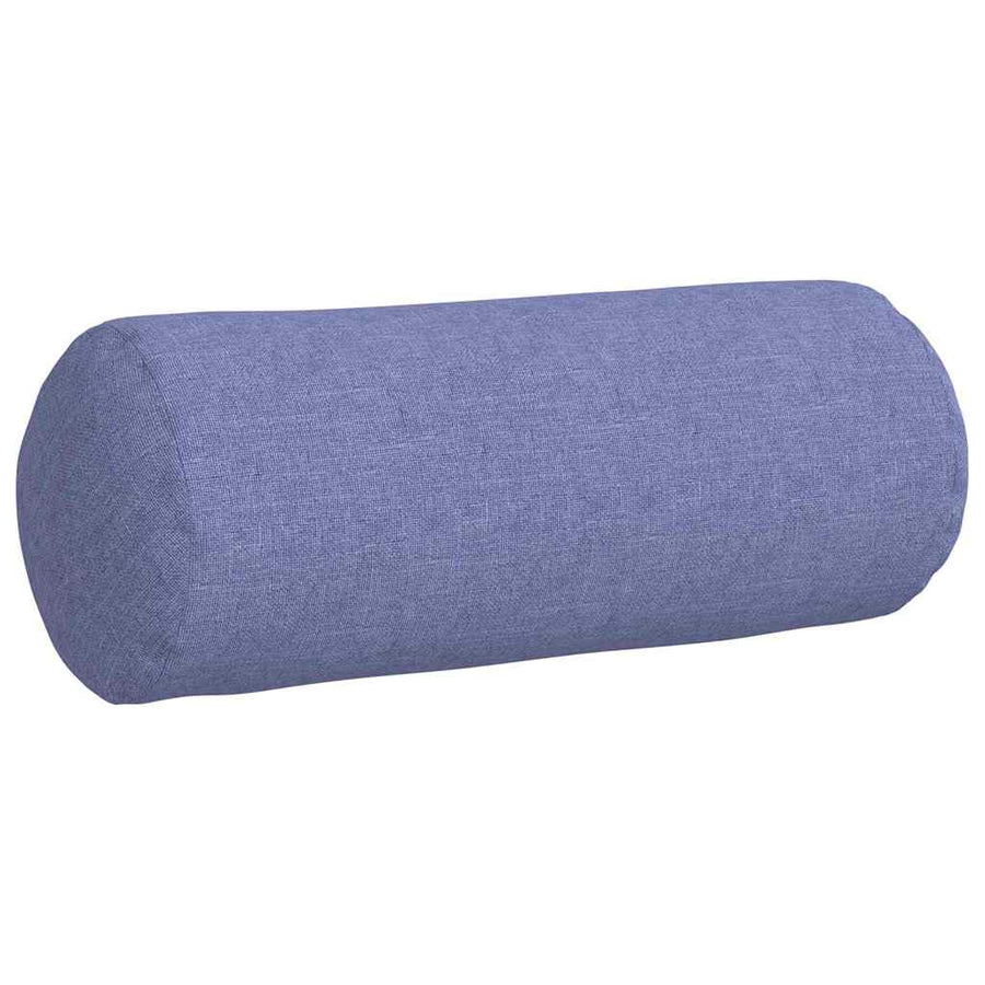 Bolster Kussens 2 pcs Jeans Blauw Ø 15 x 40 cm Stof
