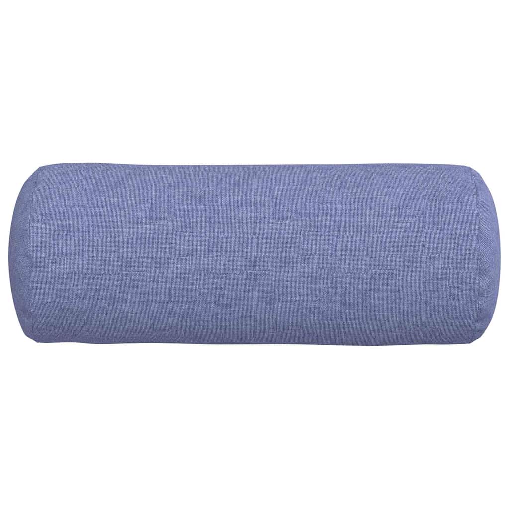 Bolster Kussens 2 pcs Jeans Blauw Ø 15 x 40 cm Stof