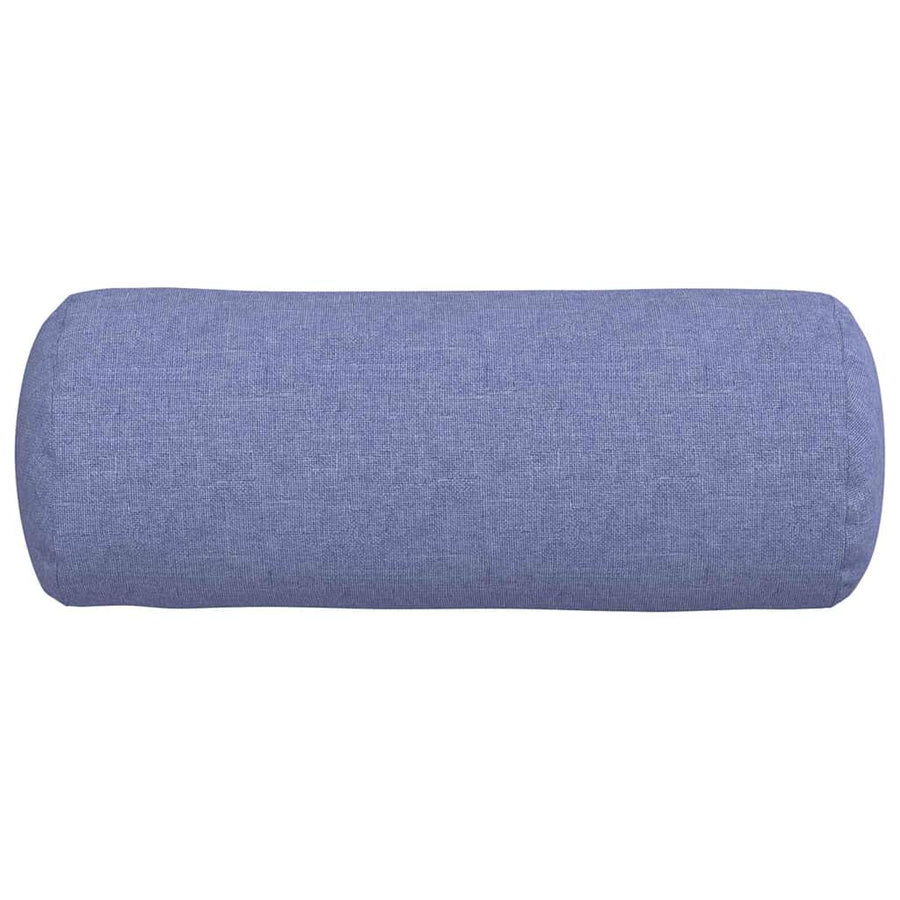 Bolster Kussens 2 pcs Jeans Blauw Ø 15 x 40 cm Stof