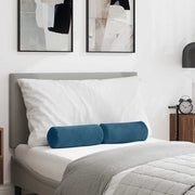 Bolster kussens 2 stuks blauw Ø15x40 cm corduroy