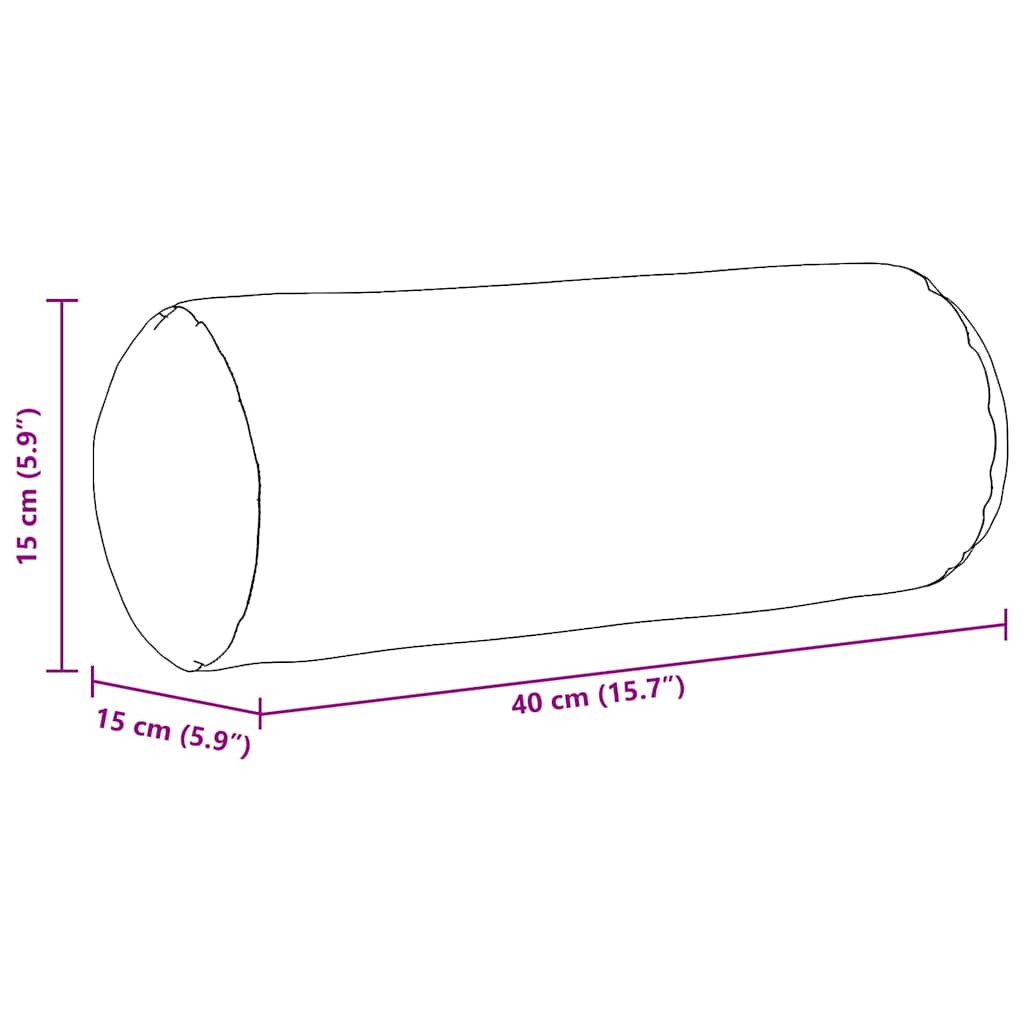 Bolster Kussens 2 pcs Blauw Ø 15 x 40 cm Katoen Stof