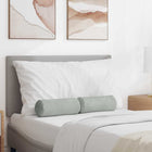 Bolster Cushions 2 pieces Light Gray Ø 15 x 40 cm Corduroy