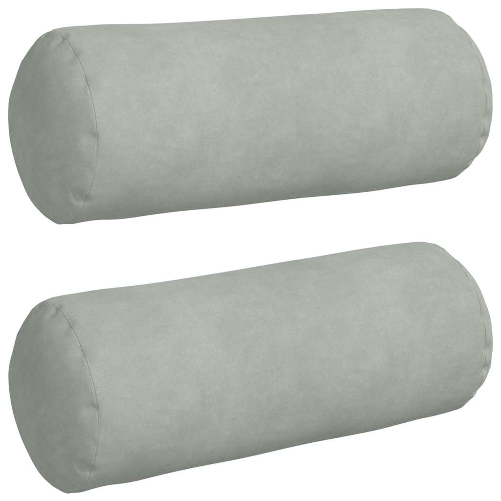 Bolster Kussens 2 pcs Lichtgrijs Ø 15 x 40 cm Katoen Stof