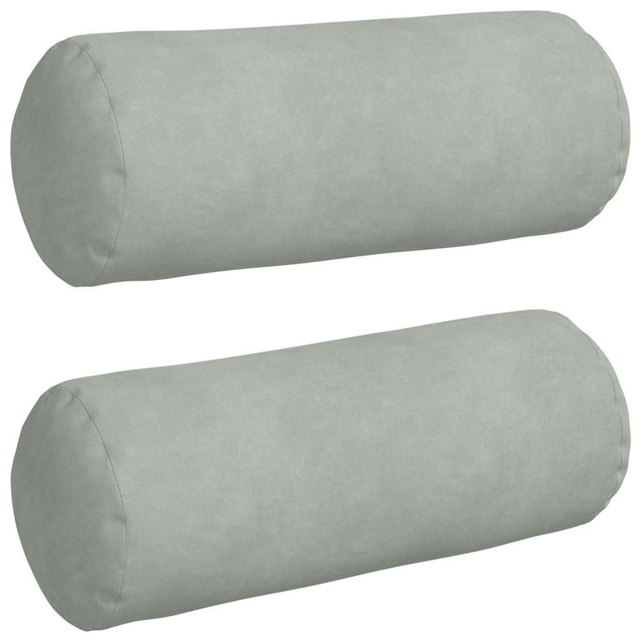 Bolster Kussens 2 pcs Lichtgrijs Ø 15 x 40 cm Katoen Stof