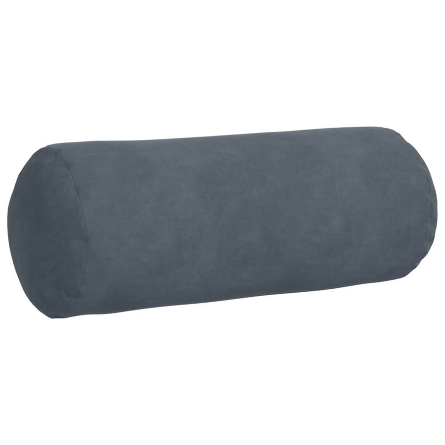Bolster Kussens 2 pcs Donkergrijs Ø 15 x 40 cm Katoen Stof