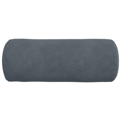 Bolster Kussens 2 pcs Donkergrijs Ø 15 x 40 cm Katoen Stof