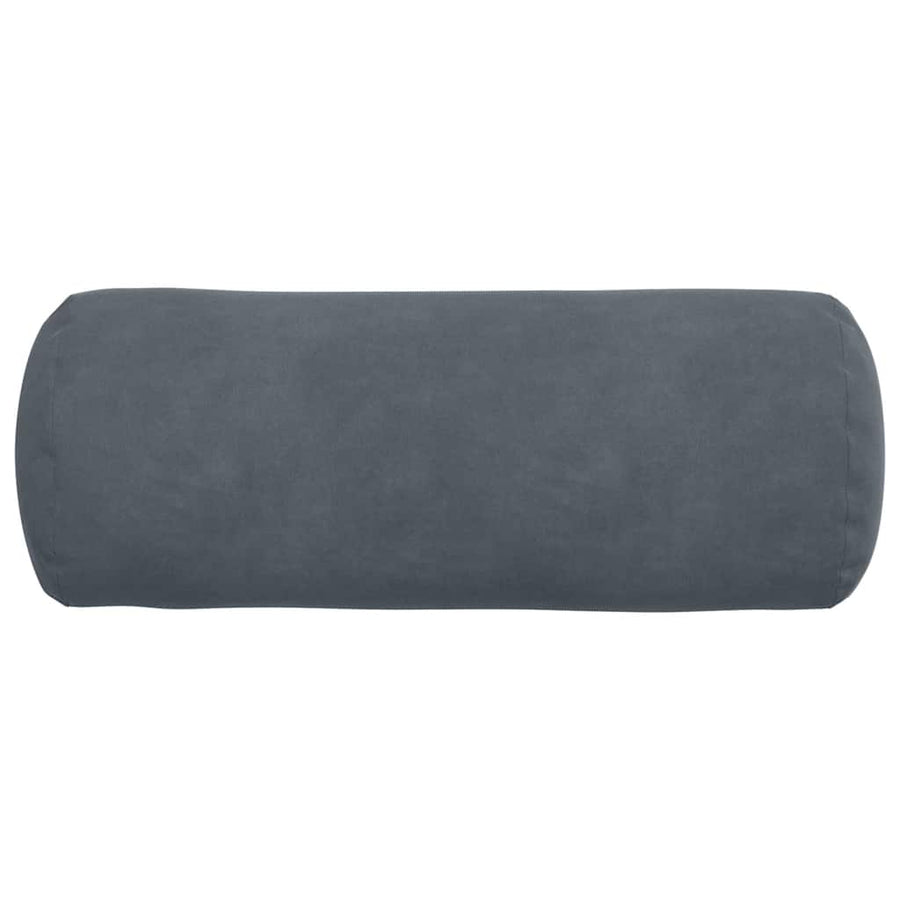 Bolster Kussens 2 pcs Donkergrijs Ø 15 x 40 cm Katoen Stof