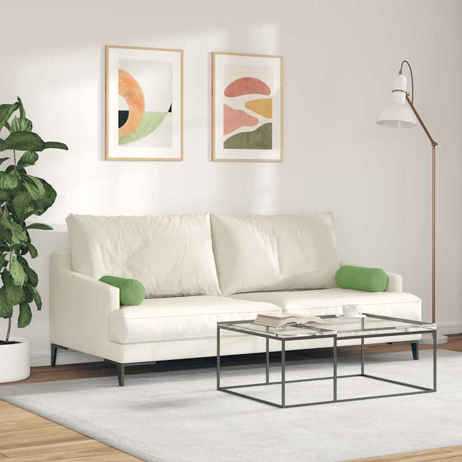 Bolster Kussens 2 pcs Lichtgroen Ø 15 x 40 cm Katoen Stof