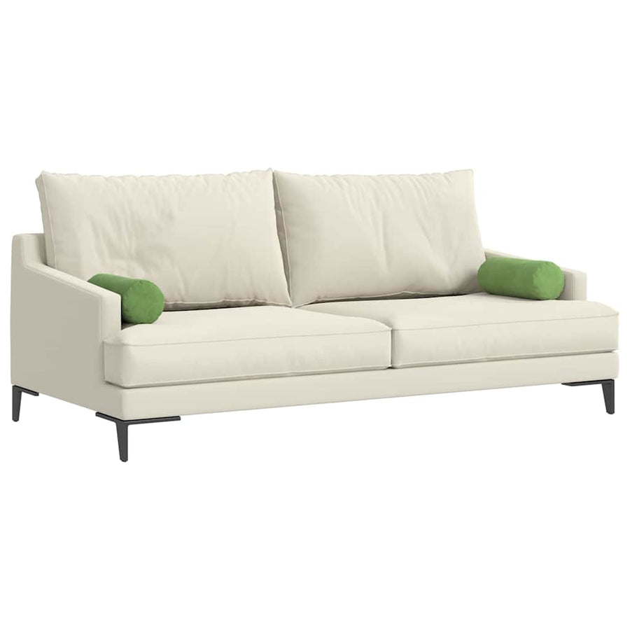 Bolster Kussens 2 pcs Lichtgroen Ø 15 x 40 cm Katoen Stof
