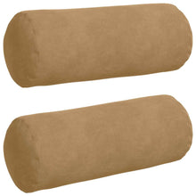 Bolster Kussens 2 pcs Bruin Ø 15 x 40 cm Katoen Stof