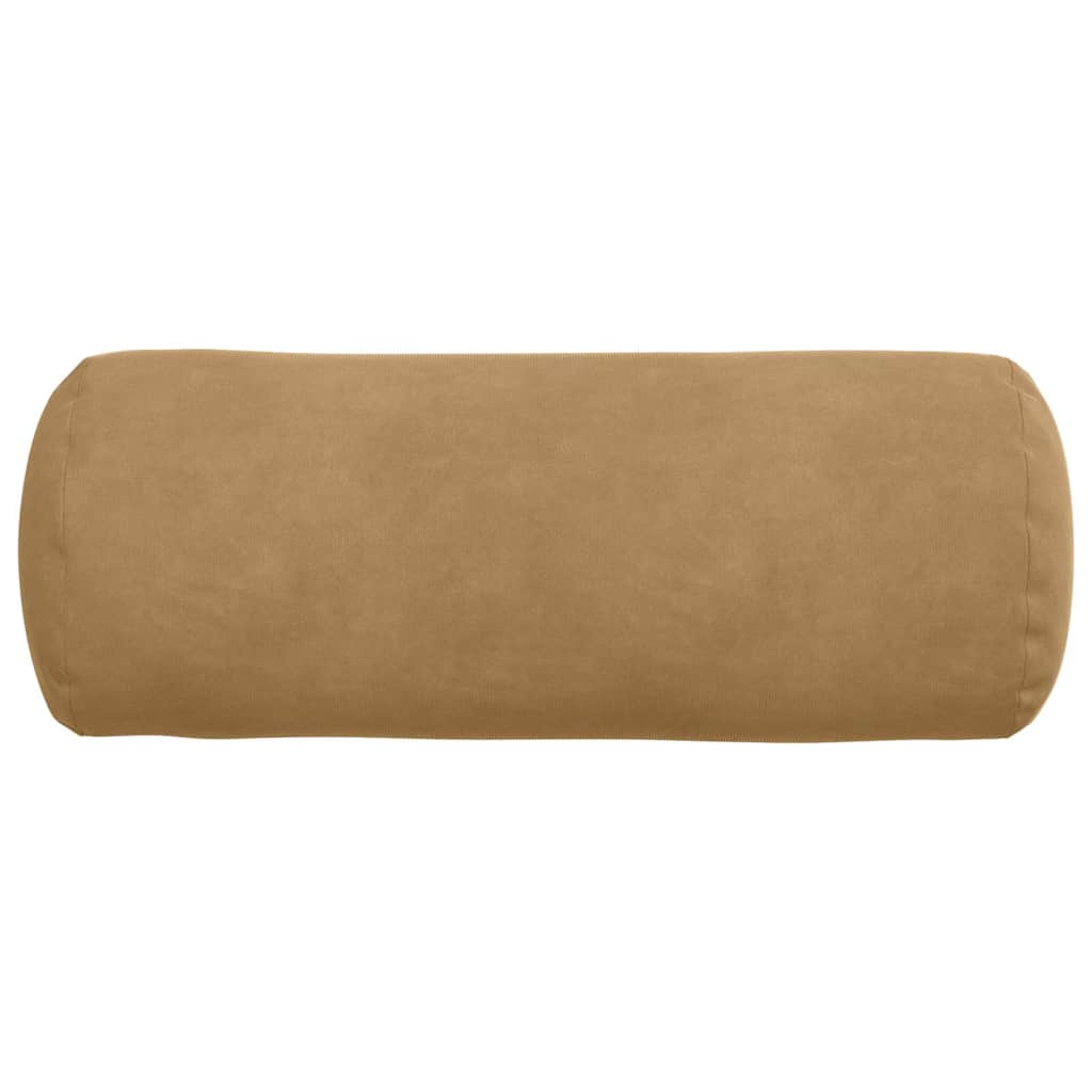Bolster Kussens 2 pcs Bruin Ø 15 x 40 cm Katoen Stof