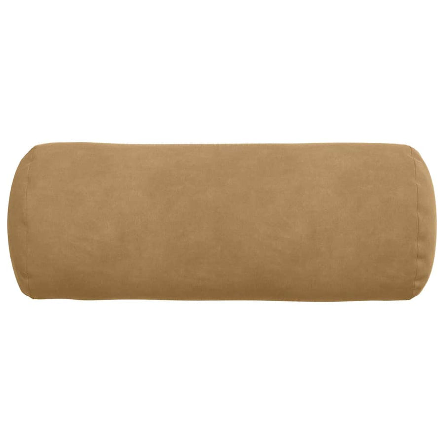 Bolster Kussens 2 pcs Bruin Ø 15 x 40 cm Katoen Stof