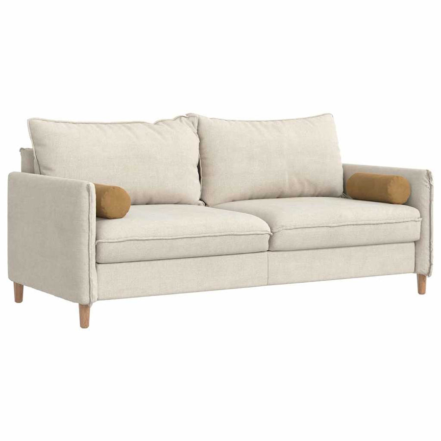 Bolster Kussens 2 pcs Bruin Ø 15 x 40 cm Katoen Stof