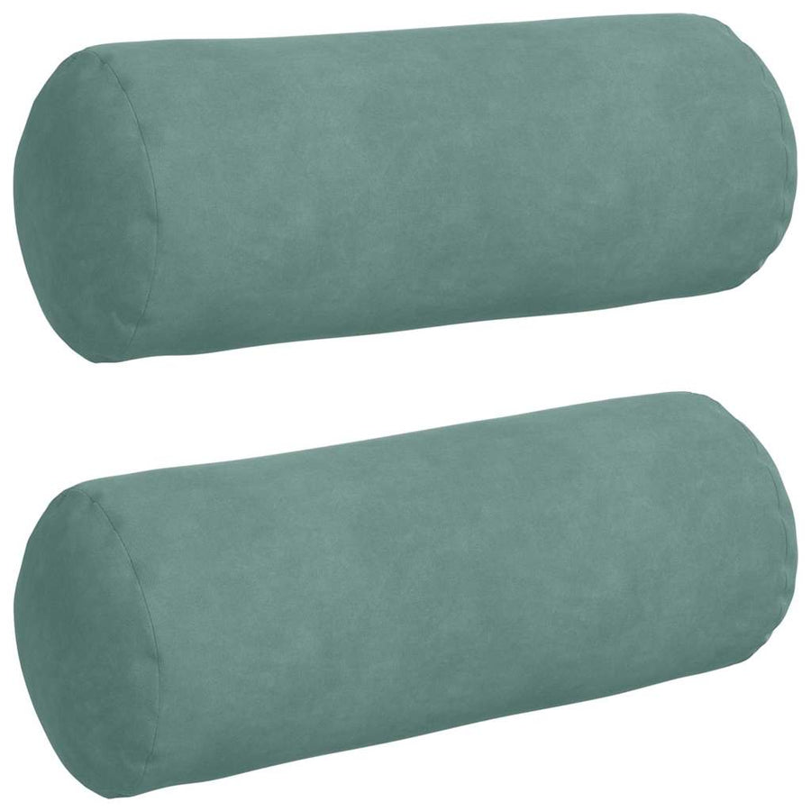 Bolster Kussens 2 pcs Zeegroen Ø 15 x 40 cm Katoen Stof