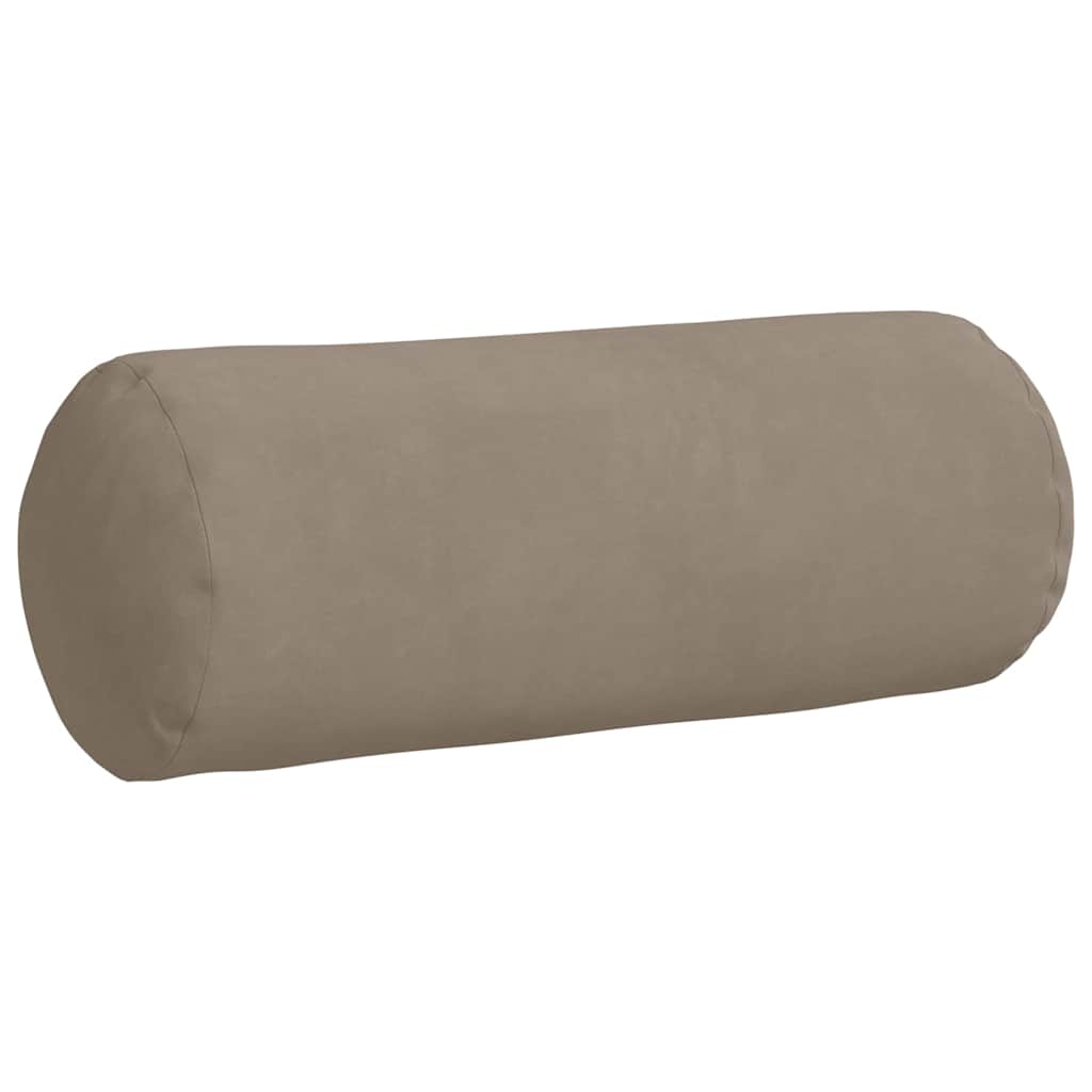 Bolster Kussens 2 pcs Taupe Ø 15 x 40 cm Microvezel Stof