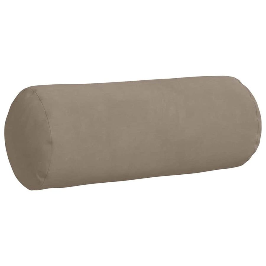 Bolster Kussens 2 pcs Taupe Ø 15 x 40 cm Microvezel Stof
