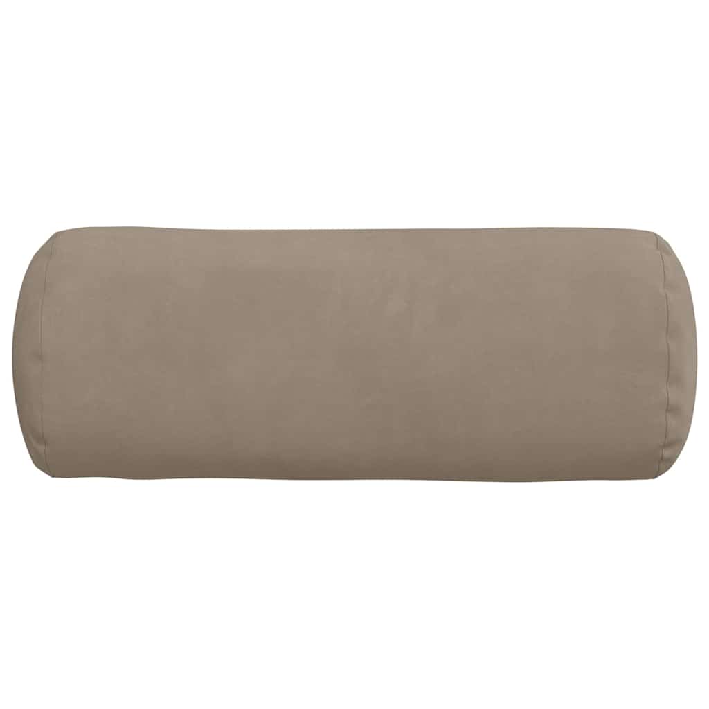 Bolster Kussens 2 pcs Taupe Ø 15 x 40 cm Microvezel Stof