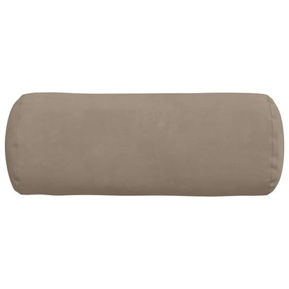 Bolster Kussens 2 pcs Taupe Ø 15 x 40 cm Microvezel Stof