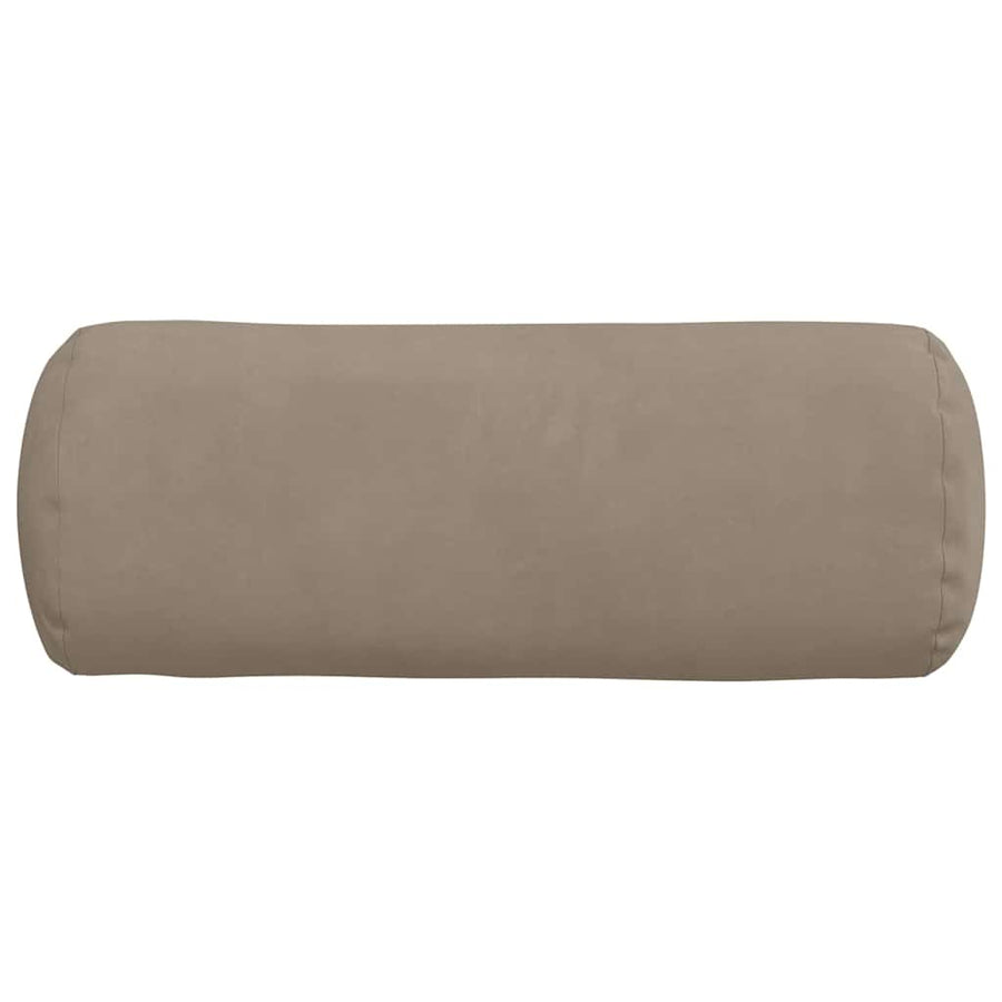 Bolster Kussens 2 pcs Taupe Ø 15 x 40 cm Microvezel Stof