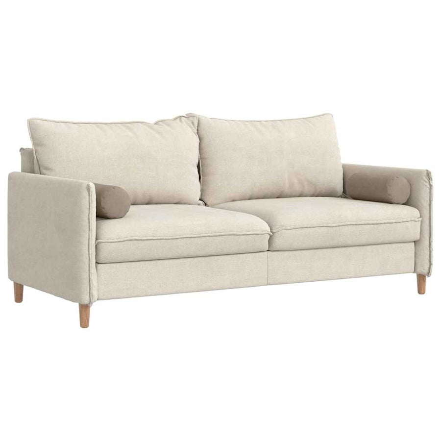 Bolster Kussens 2 pcs Taupe Ø 15 x 40 cm Microvezel Stof