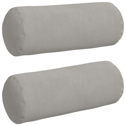 Bolster Kussens 2 pcs Lichtgrijs Ø 15 x 40 cm Microvezel Stof