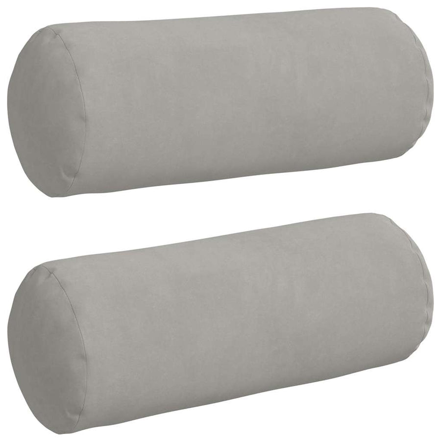 Bolster Kussens 2 pcs Lichtgrijs Ø 15 x 40 cm Microvezel Stof