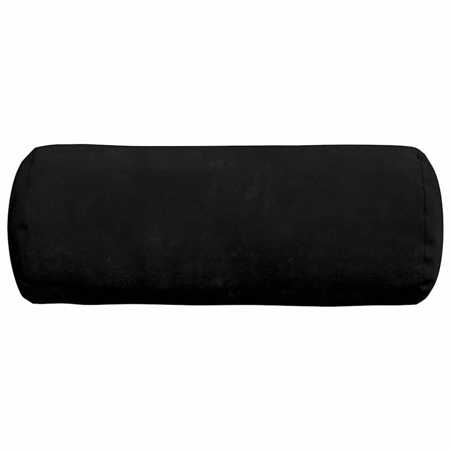 Bolster Kussens 2 pcs Zwart Ø 15 x 40 cm Microvezel Stof
