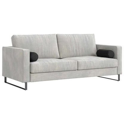 Bolster Kussens 2 pcs Zwart Ø 15 x 40 cm Microvezel Stof