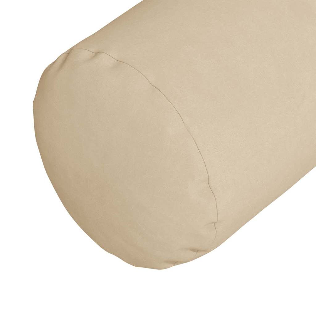 Bolster Kussens 2 pcs Crème Ø 15 x 40 cm Microvezel Stof