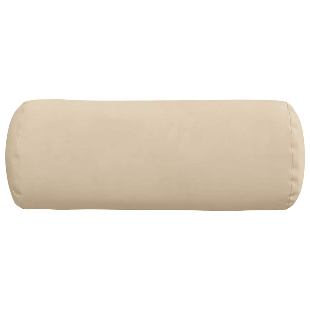 Bolster Kussens 2 pcs Crème Ø 15 x 40 cm Microvezel Stof