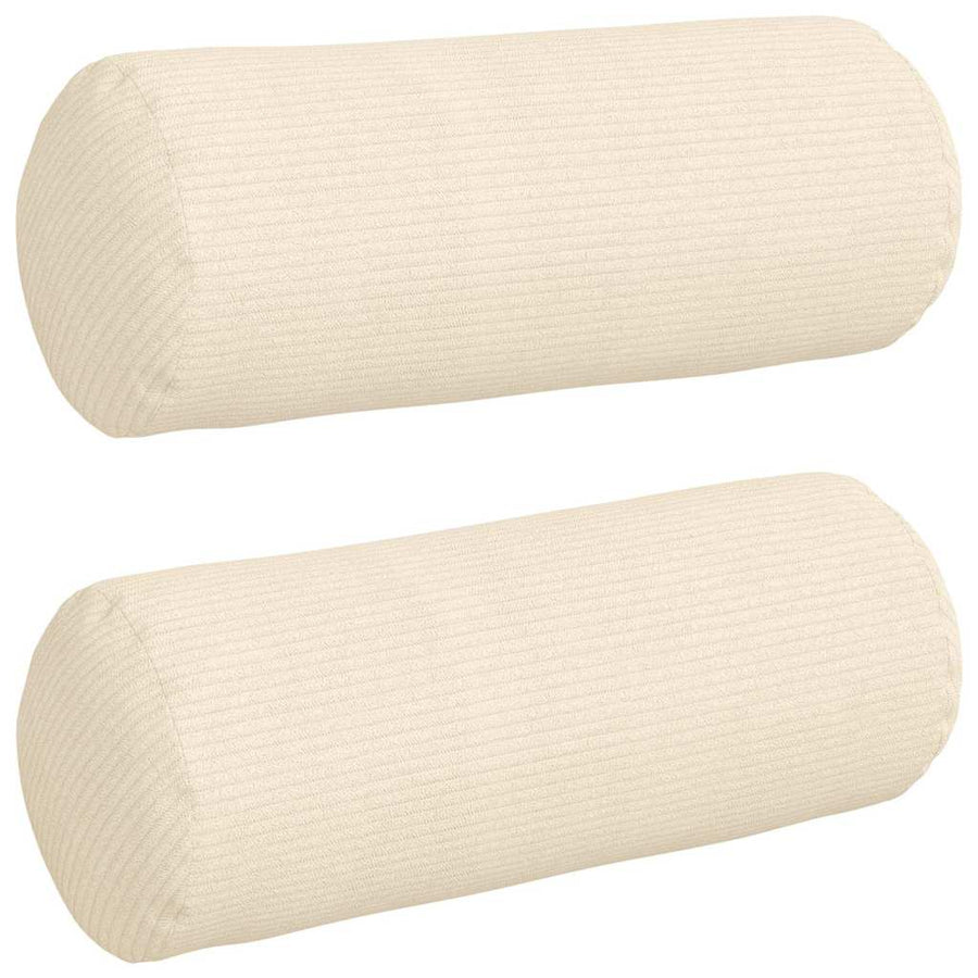 Bolster Kussens 2 pcs Crème Ø 15 x 40 cm Katoen Stof