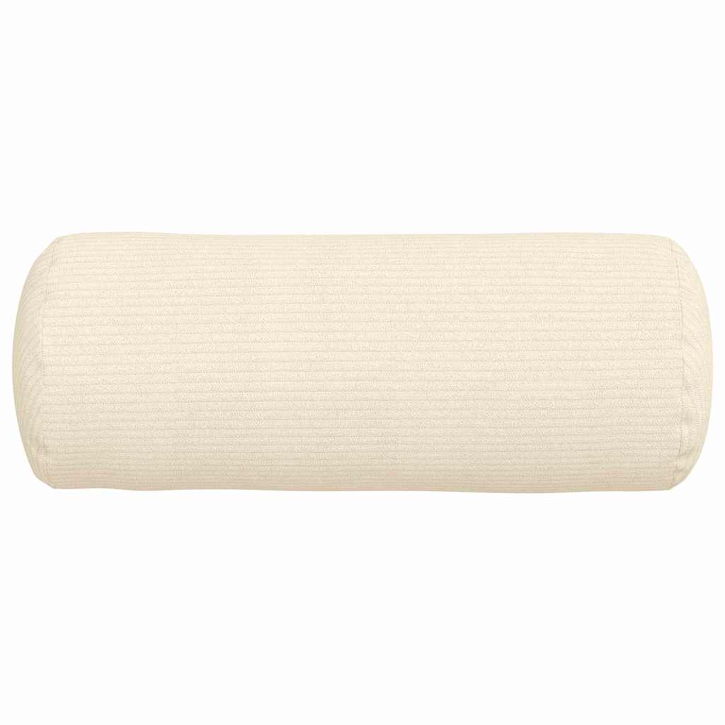 Bolster Kussens 2 pcs Crème Ø 15 x 40 cm Katoen Stof