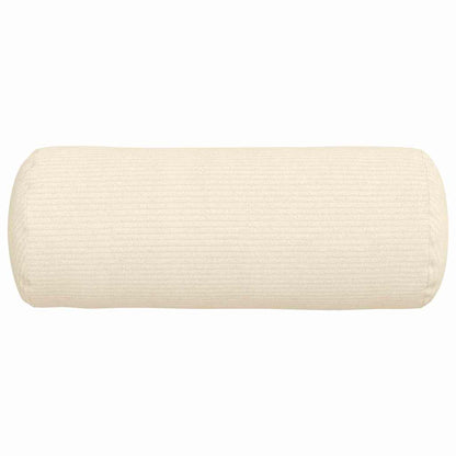 Bolster Kussens 2 pcs Crème Ø 15 x 40 cm Katoen Stof