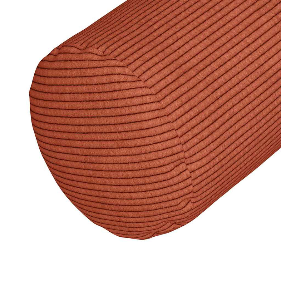 Bolster Kussens 2 pcs Rood-oranje Ø 15 x 40 cm Katoen Stof