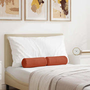 Bolster kussens 2 stuks Ø 15x40 cm corduroy rood-oranje