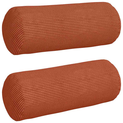 Bolster Kussens 2 pcs Rood-oranje Ø 15 x 40 cm Katoen Stof