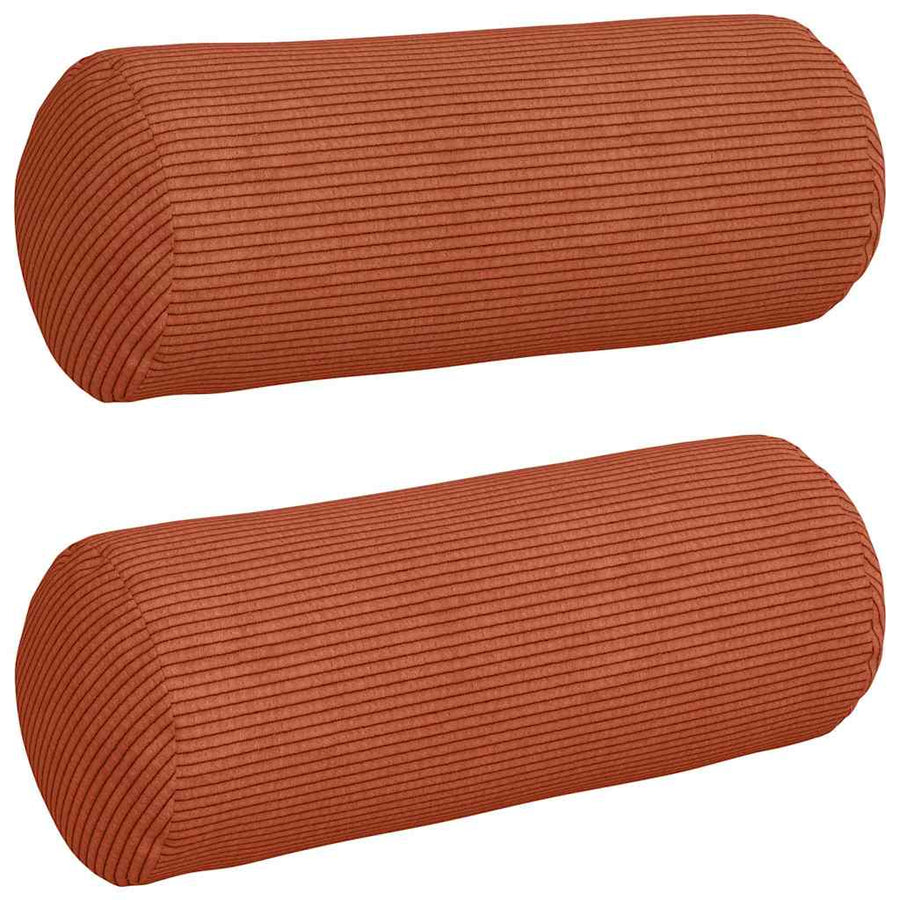 Bolster Kussens 2 pcs Rood-oranje Ø 15 x 40 cm Katoen Stof