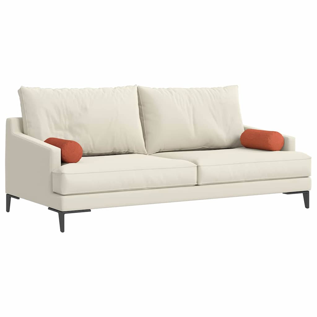Bolster Kussens 2 pcs Rood-oranje Ø 15 x 40 cm Katoen Stof
