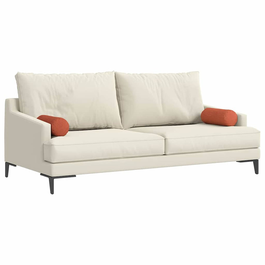 Bolster Kussens 2 pcs Rood-oranje Ø 15 x 40 cm Katoen Stof
