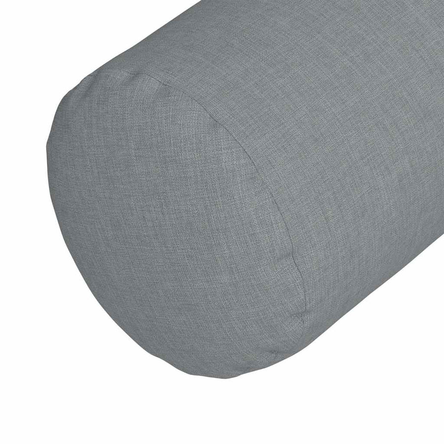 Bolster Kussens 2 pcs Lichtgrijs Ø 25 x 70 cm Stof