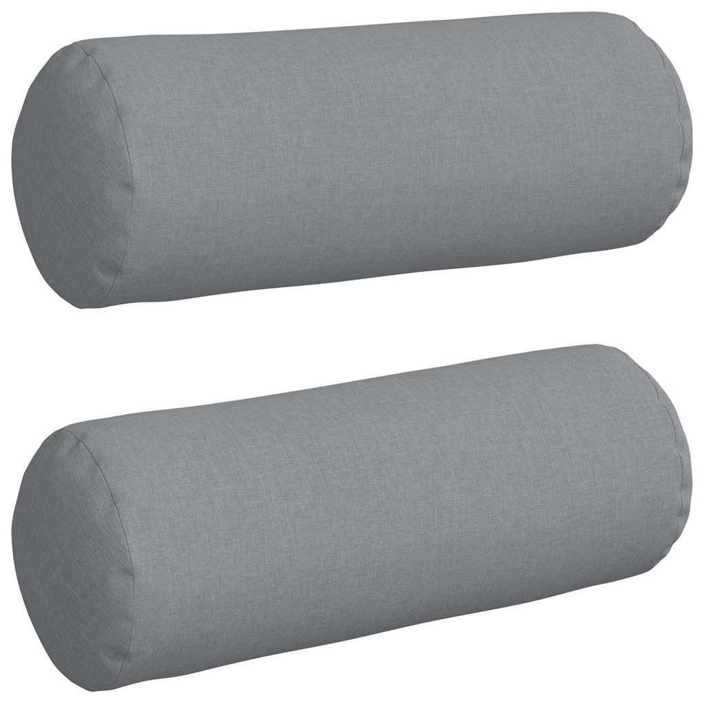 Bolster Kussens 2 pcs Lichtgrijs Ø 25 x 70 cm Stof